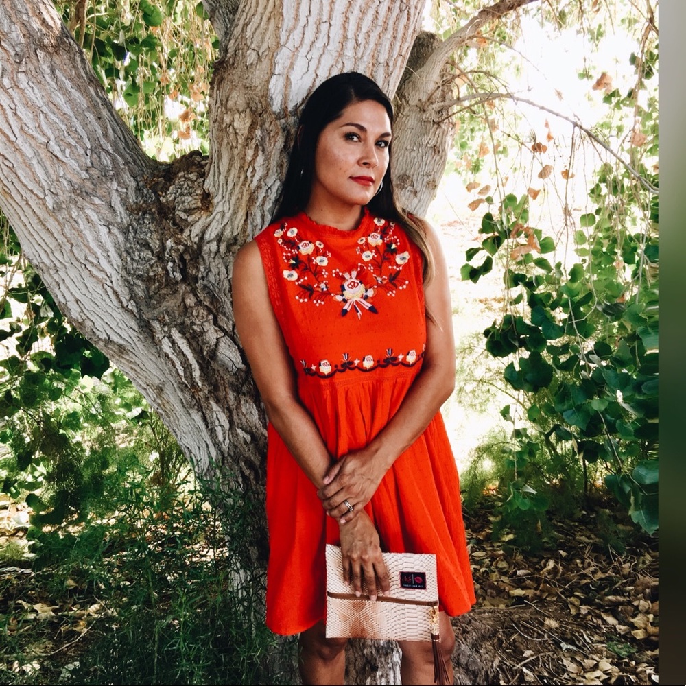 Embroidered Red dress